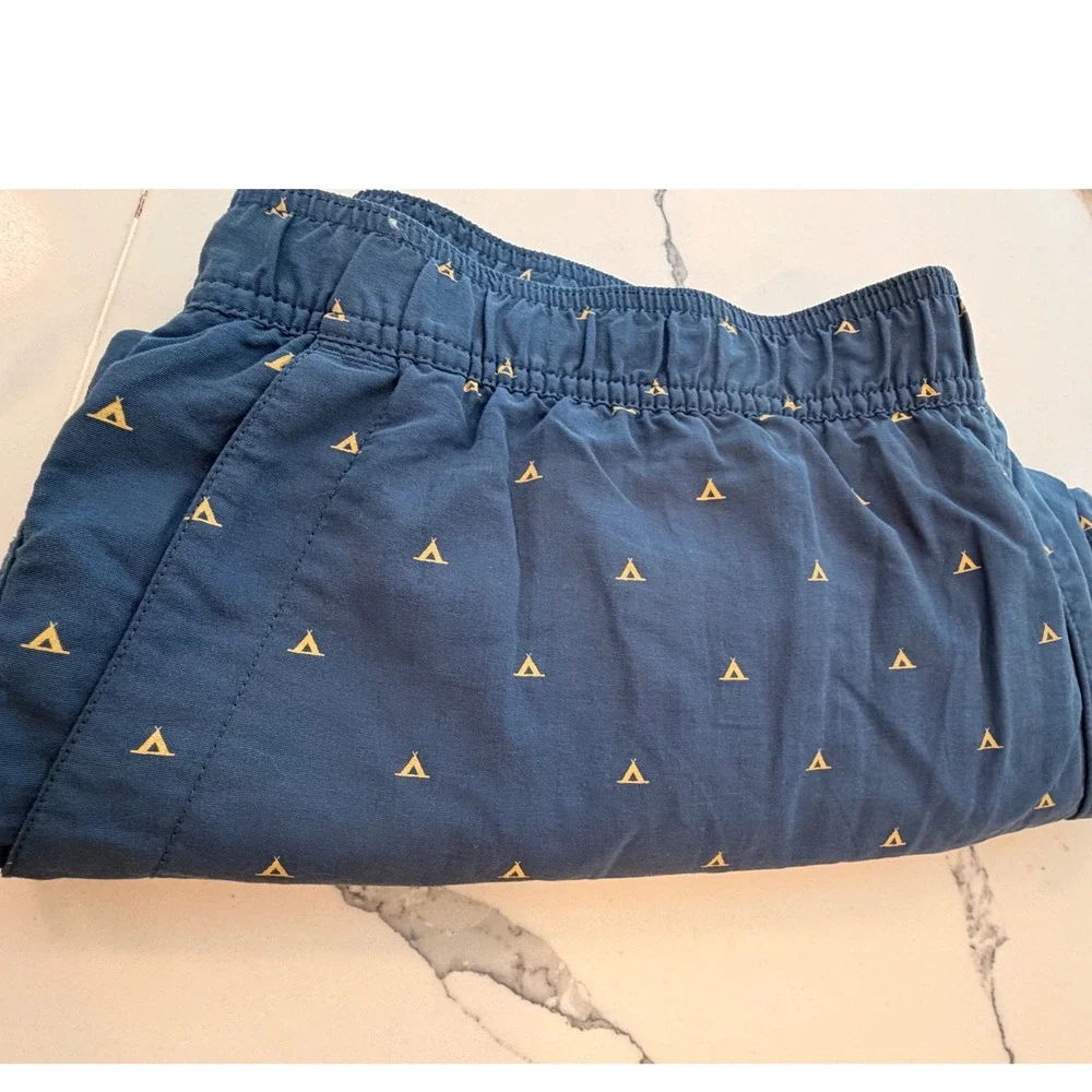 The North Face Mens Blue FlashDry Tent Print Hiking Shorts Large 8